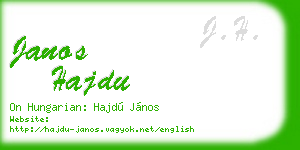 janos hajdu business card