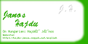 janos hajdu business card